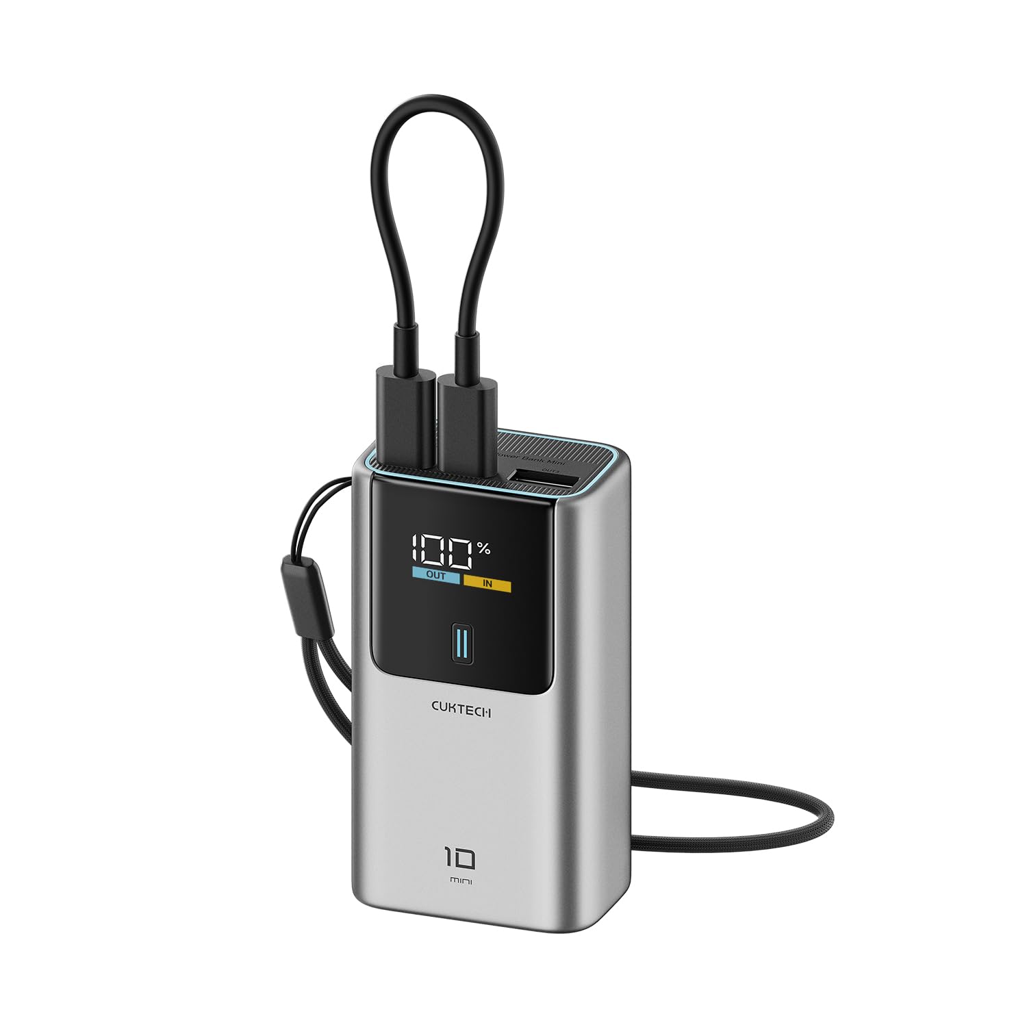 CUKTECH 10 Mini Power Bank Mini 10000mAh(2S1P) 55W Powerbank Ricarica Rapida Caricatore Portatile LED Display, Batteria Esterna per iPhone 17 16 15 14 13 Pro Max/AirPods//Samsung/…