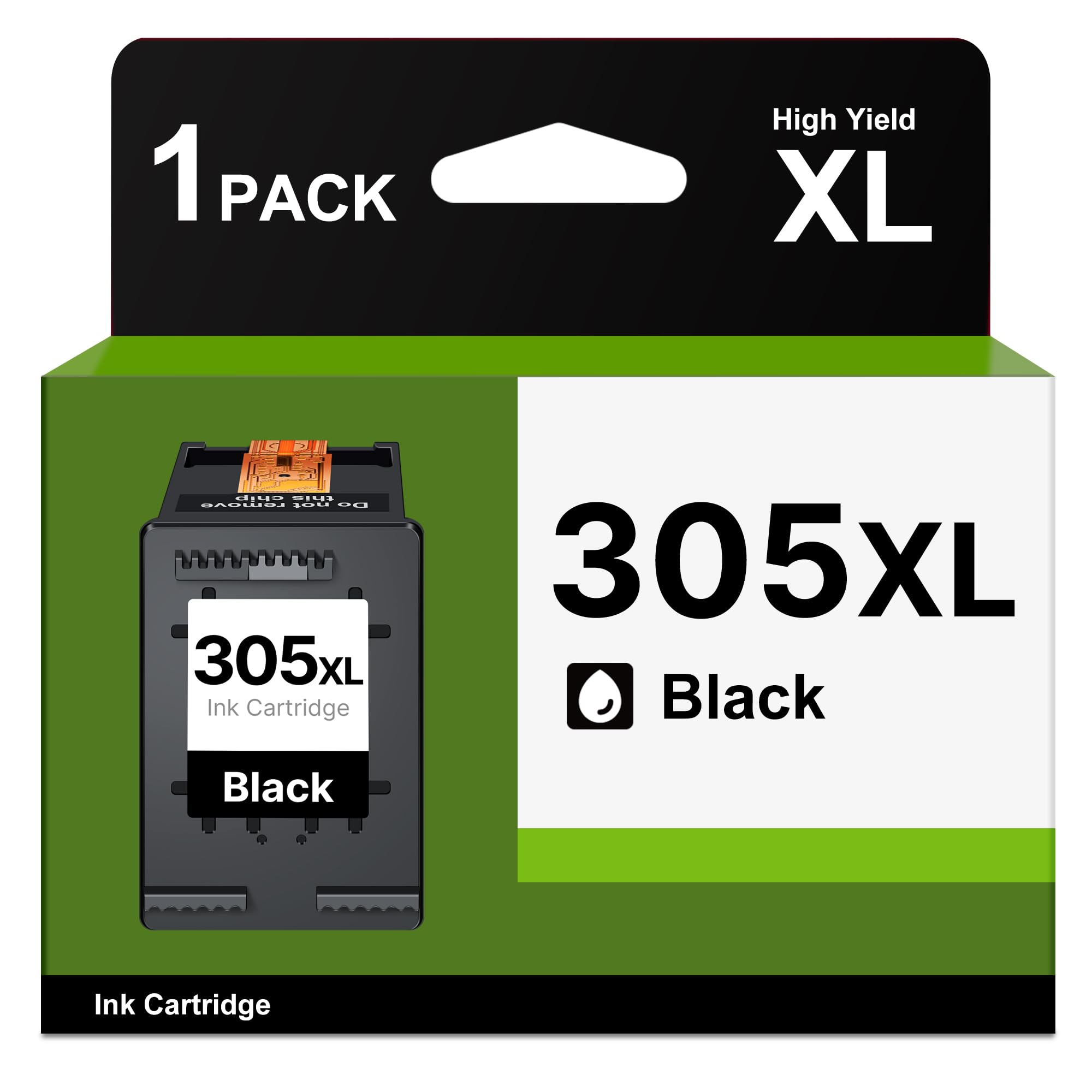 305XL Sostituzione per Cartuccia HP 305 XL Nero per Envy 6020e 6000 1-Pack | 305 XL, Sostituzione per HP Deskjet 2720, 2720e, 2700, 2720, 2710, 2723e, Envy 6020e, 6000, 6030e, 642…