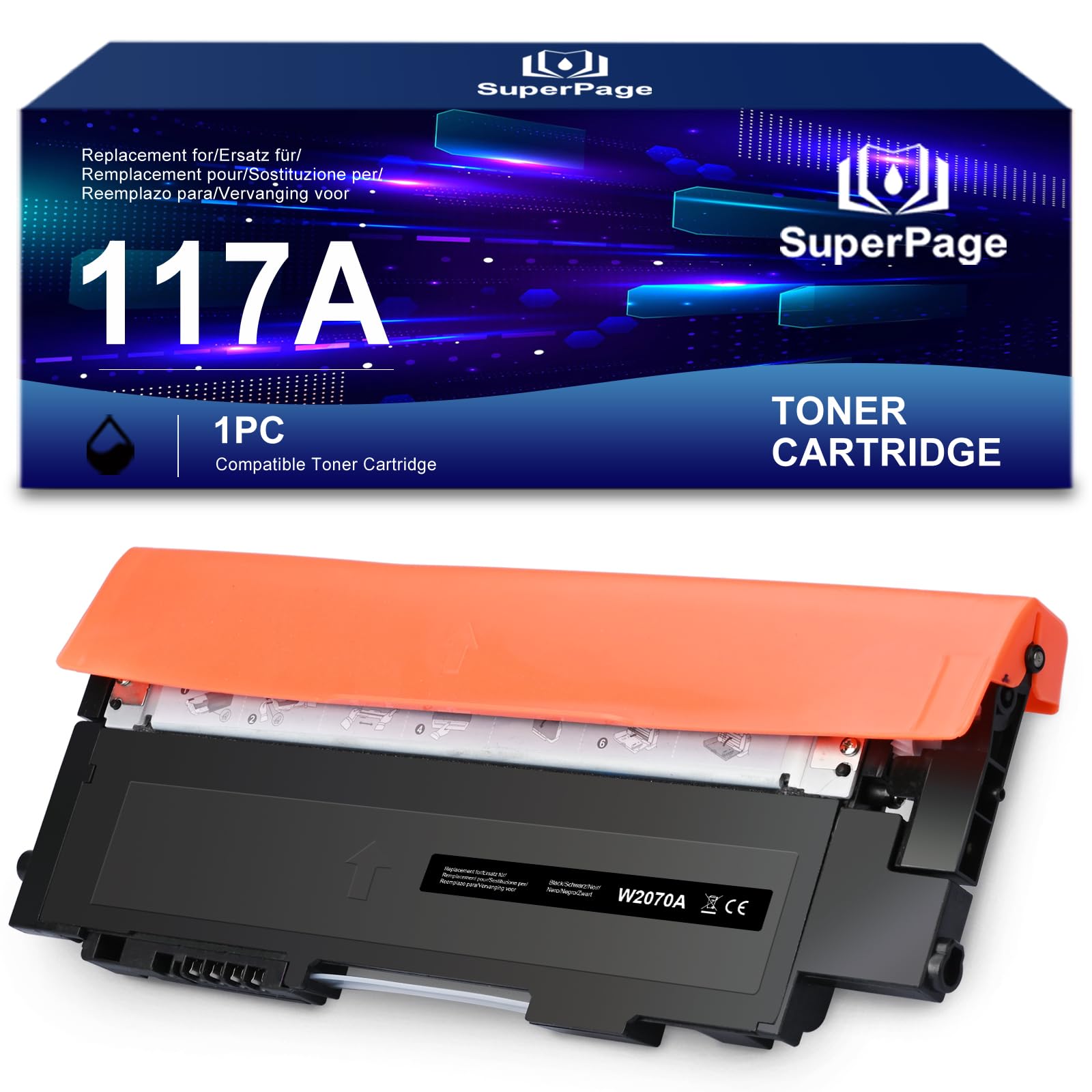 117A Toner Compatibile con HP Color Laser MFP 179fwg 178nwg 179fnw Nero | Cartuccia di Toner Compatibile con HP Color Laser MFP 150nw 150a 179fwg 178nwg W2070A W2071A W2072A W2073…