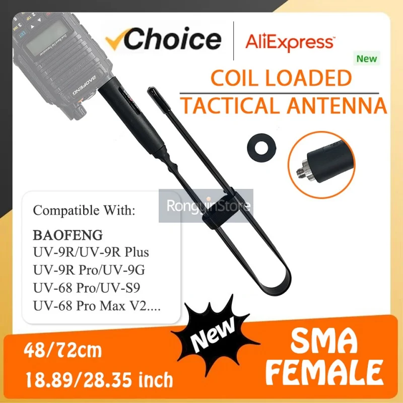UV-68 Pro Max V2 Antenna UV-9R PRO Tattica Pieghevole Antenna SMA-Femmina VHF UHF Dual Band Baofeng UV-9R Plus UV-S22 Pro V2 UV-68