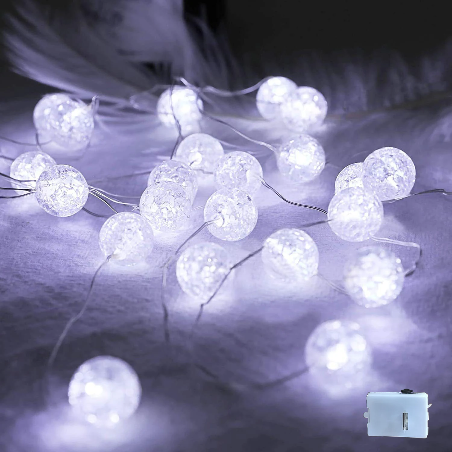 Stringa di lucine Ghirlanda di luci a LED Ghirlanda a batteria AG13 Decorazioni di Natale Capodanno Decorazione natalizia per feste di matrimonio