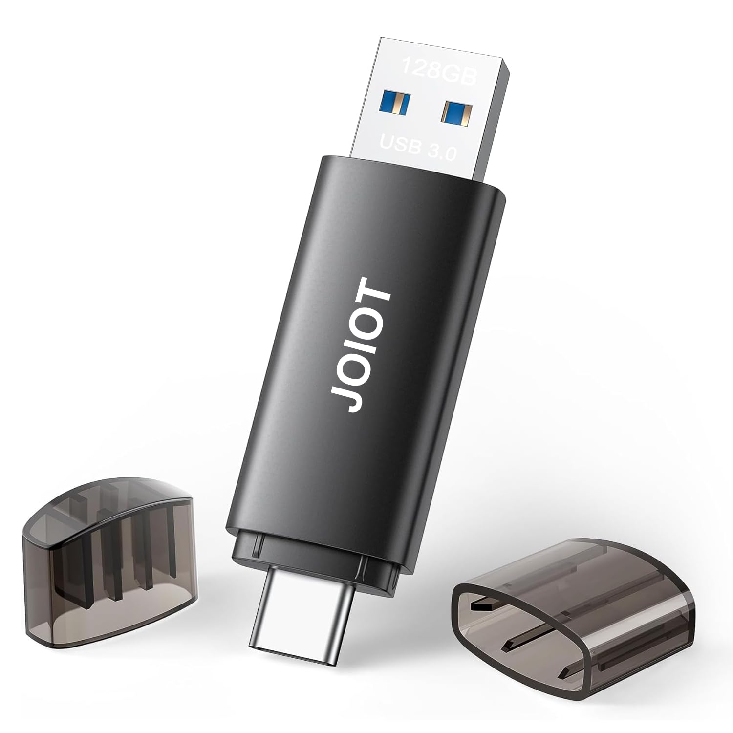 Chiavetta USB 3.0 Type C da 128 GB, JOIOT Pen Drive USB C 3.0 2 in 1 OTG Pennetta Chiavette USB C Memoria Stick per Telefono PC Android Alta Velocità Archiviazione Dati Nero