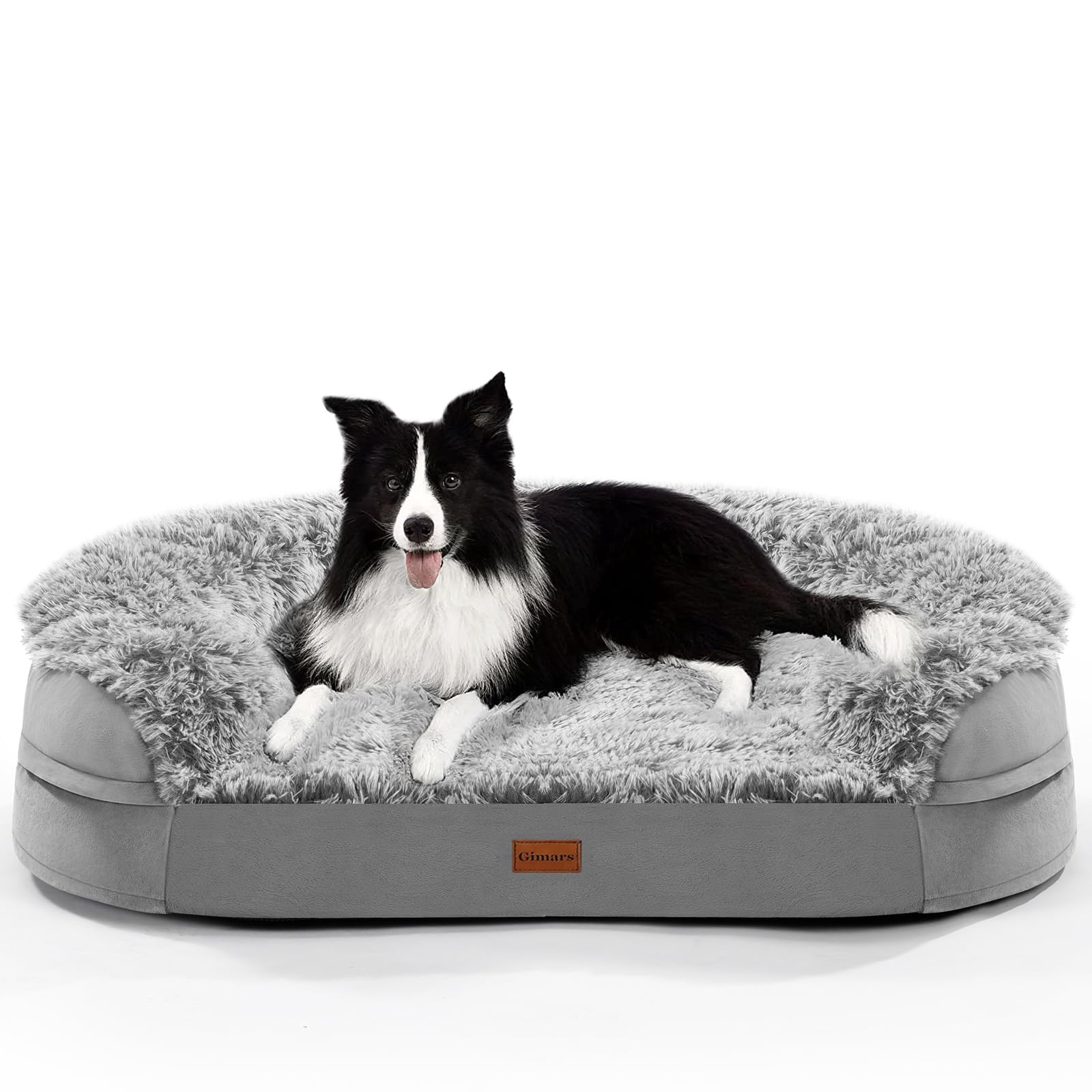 Gimars 9,5 cm L Cuccia Cane Interno Otopedica per Cani di Taglia Grande, 28D Guscio d'Uovo Memory Foam Cuccia Divano per Cuccioli Anziani con Fodera Impermeabile,Sfoderabile Lavab…