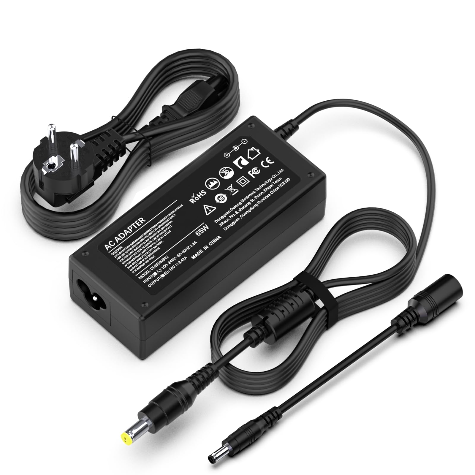 65W Caricatore 19V 3.42A Alimentatore Compatibile con Acer Aspire 3 5 E1 E3 E5 E15 E17 ES1 ES15 A315 A515 A114 V3 V5 V7 V15 3630 5250 5720 5750 5742 A315-34 Adattatore Caricabatte…