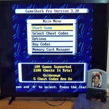 GameShark Pro V3.3 InterAct Nintendo 64 N64 Trucchi Codici Cartuccia Testata + LIBRO
