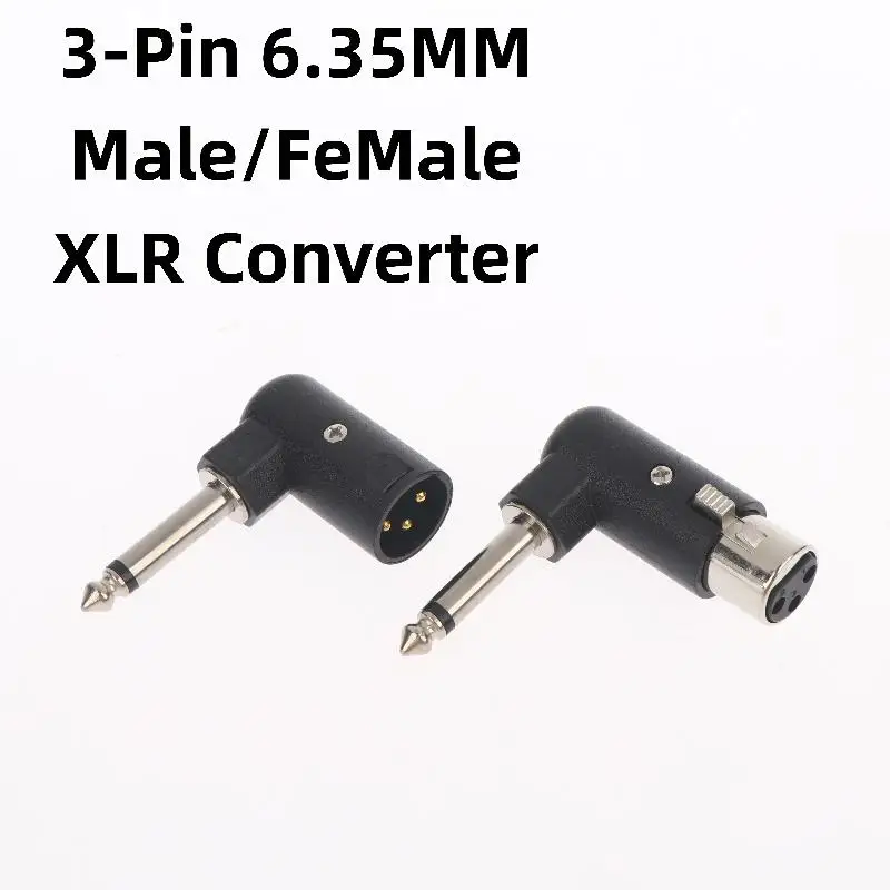 1/2 Pezzi Adattatore XLR Maschio/Femmina a 6,35mm Maschio Interfaccia Audio Bilanciata a 3 Pin per Microfoni, Altoparlanti e Interfacce Audio