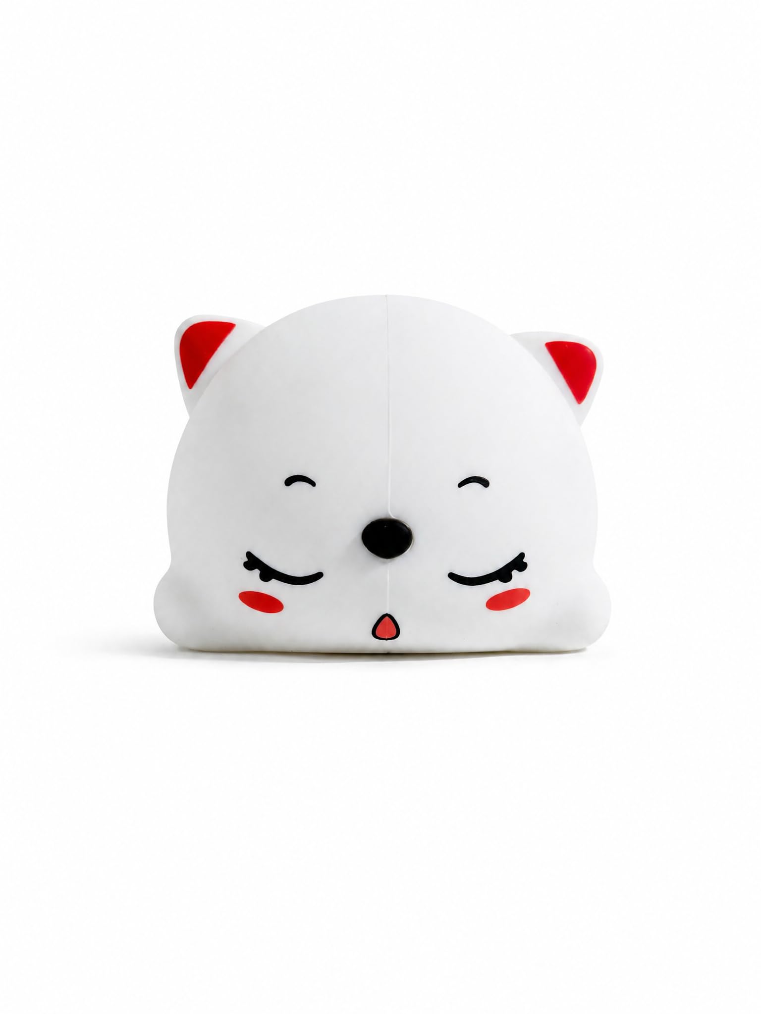 Muitomas Lampada Gatto in Silicone Soft Touch, Lampada da Comodino LED Multicolore Touch, Ricaricabile USB-C Senza Fili, Luce Notturna per Bambini e Camera da Letto