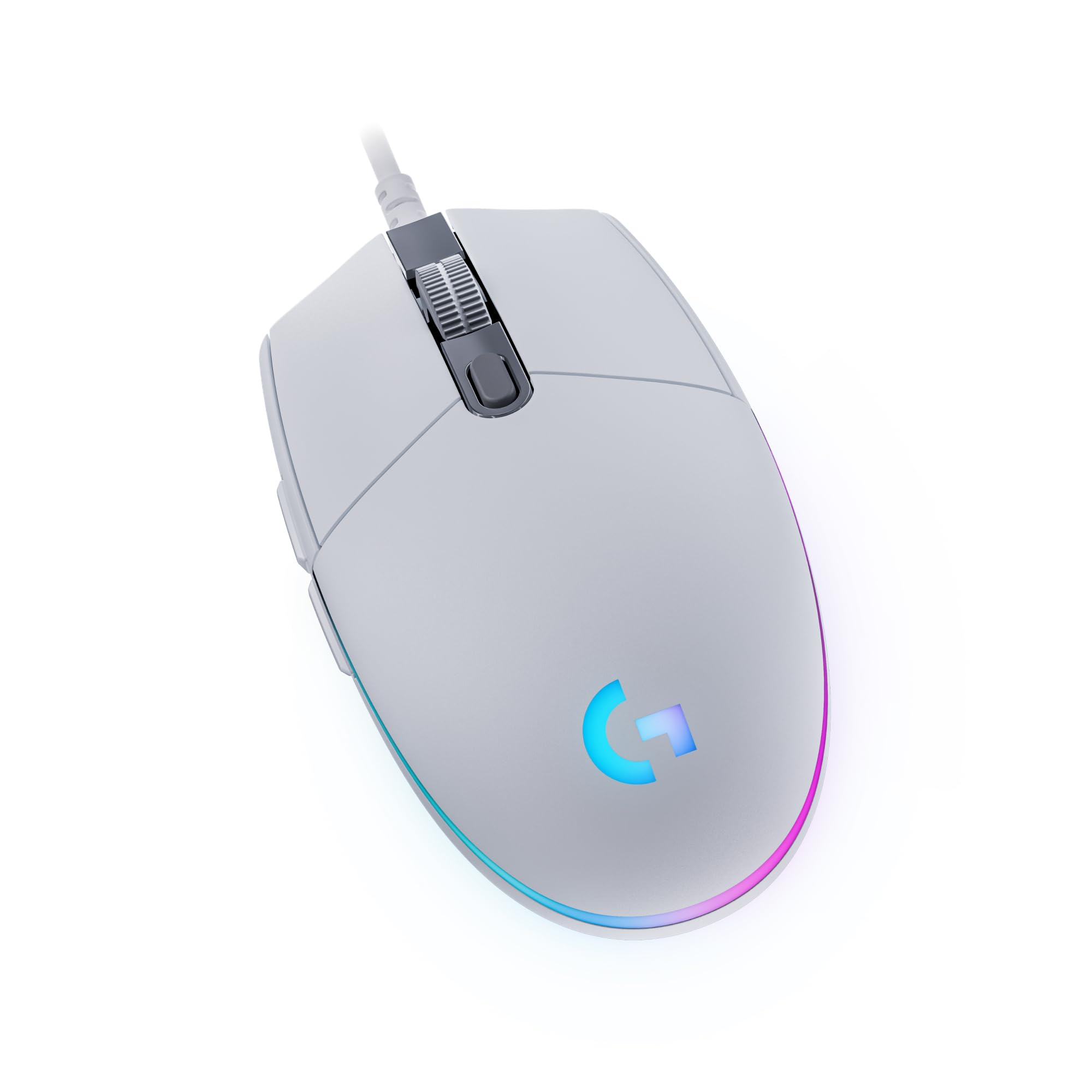 Logitech G G203 LIGHTSYNC Mouse Gaming con Illuminazione RGB - Bianco | Personalizzabile, 6 Pulsanti Programmabili, Sensore per Gaming, Tracciamento a 8.000 DPI, Peso Ridotto