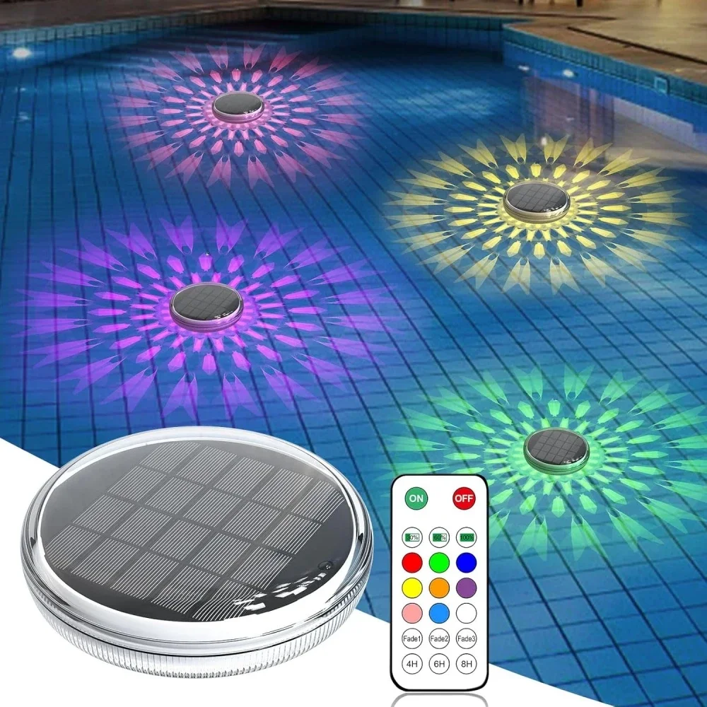 Luci solari galleggianti per piscina Luci galleggianti per piscina che cambiano colore RGB Luci solari per piscina a LED per la decorazione delle feste del percorso del giardino d…