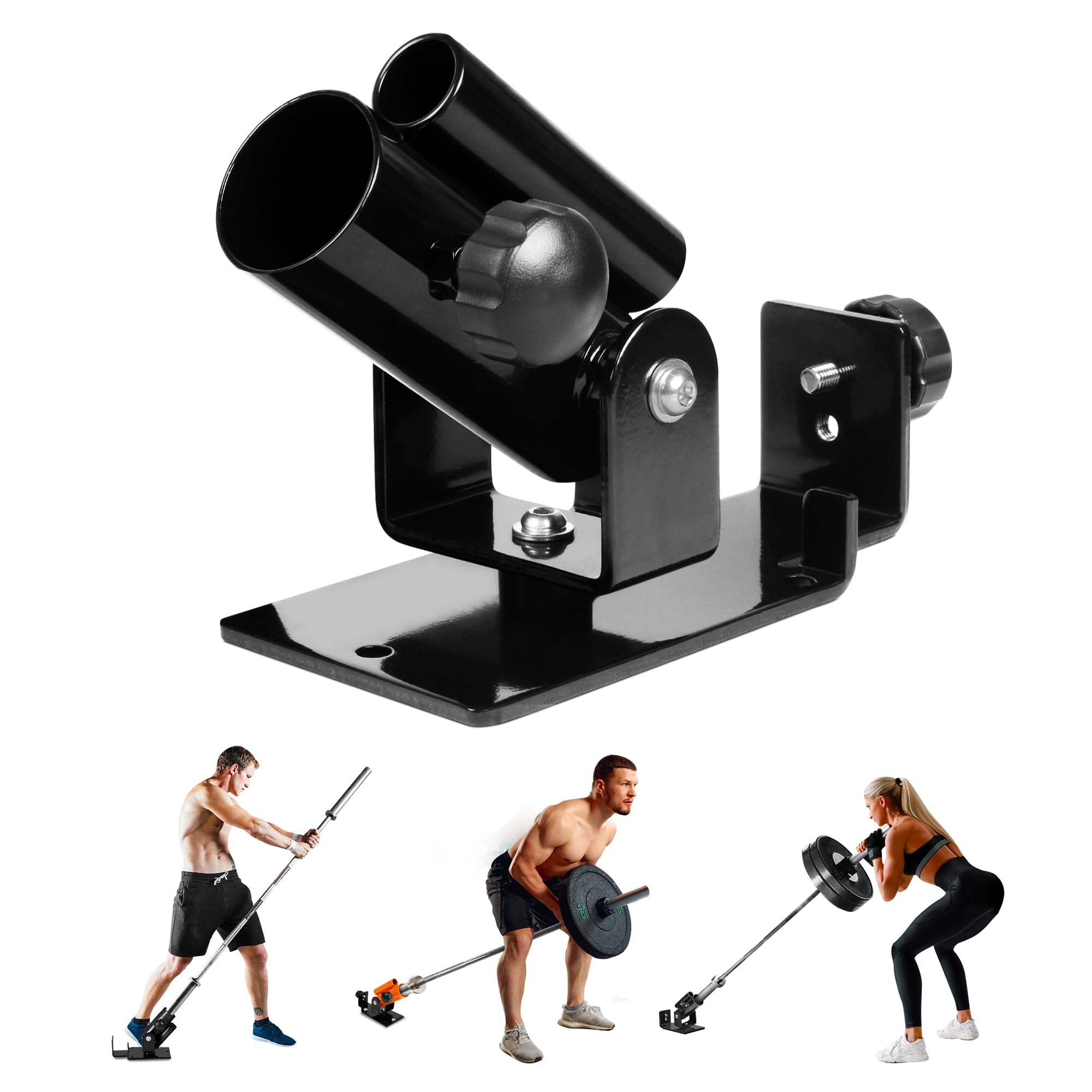 'Yes4All Deluxe T Bar Row Platform Landmine Attachments – Full 360° Swivel & Easy to Install – Fits 1'' Standard and 2'' Olympic Bars'
