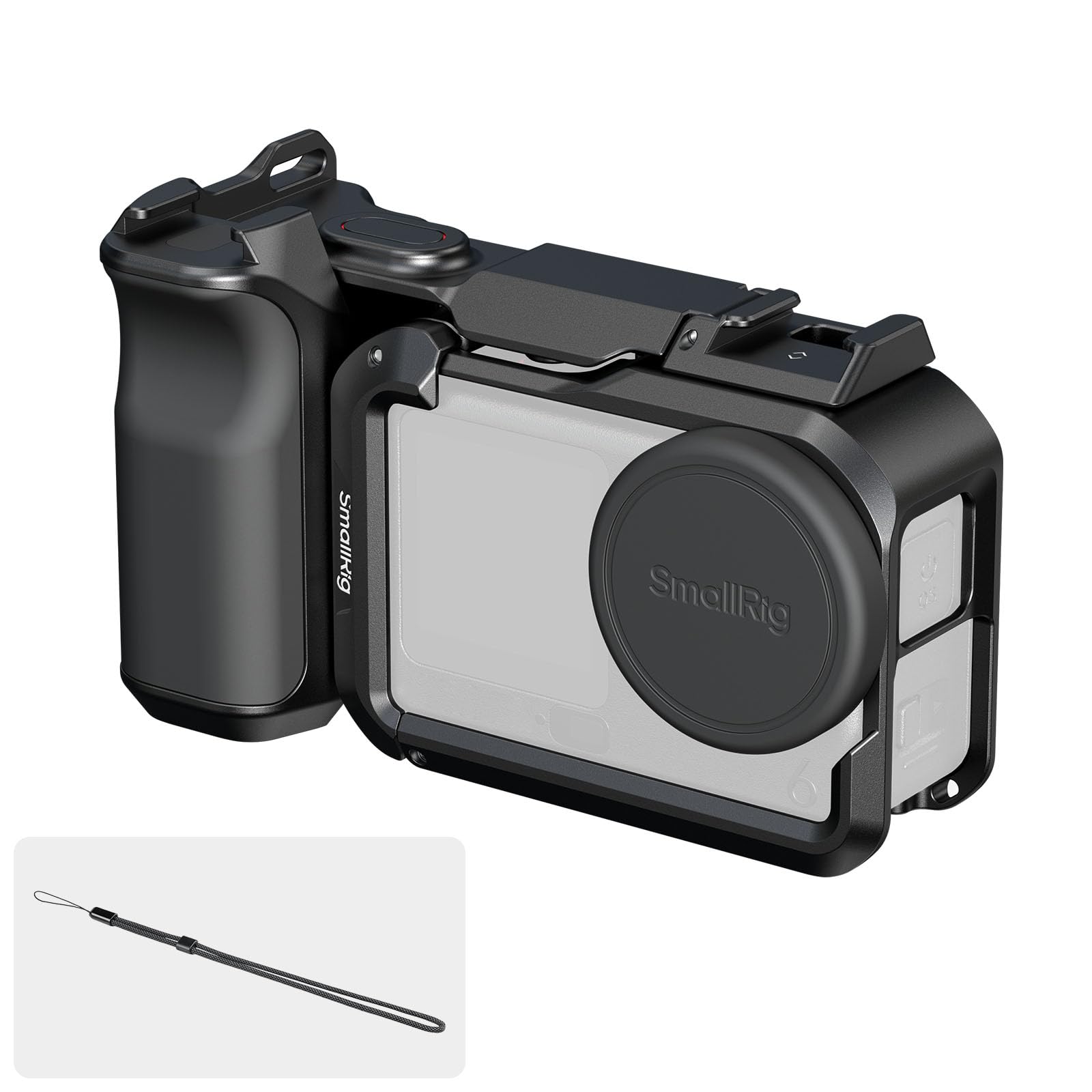 SMALLRIG Kit Impugnatura per DJI Osmo Action 6 con Gabbia in Metallo, Impugnatura per fotografia di strada per DJI, gabbia per Action 6 con pulsante di scatto, slitta a caldo - 60…