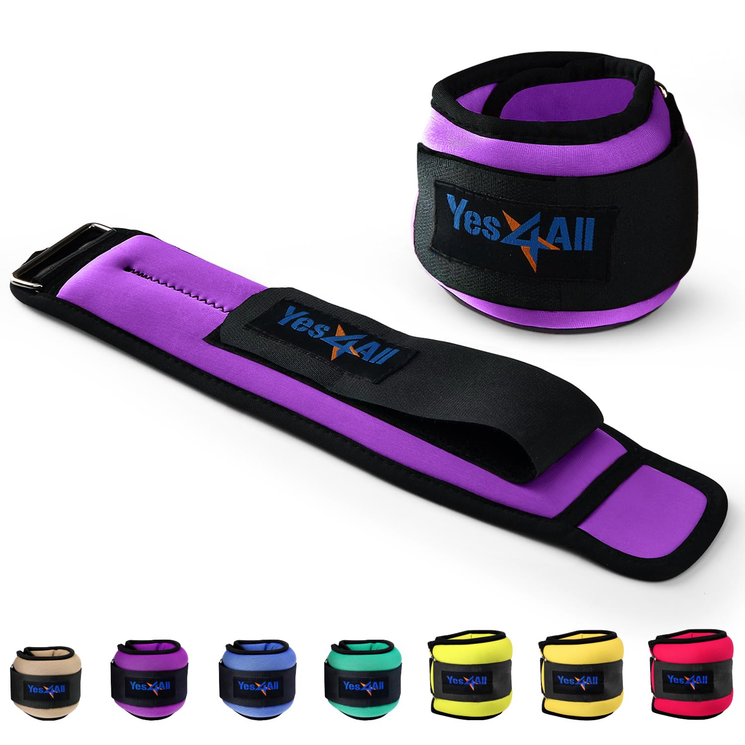 Yes4All Peso Caviglia in neoprene (0,9 kg - 4,5 kg) - Pesi unisex per la caviglia per camminare, arrampicarsi e fare ginnastica