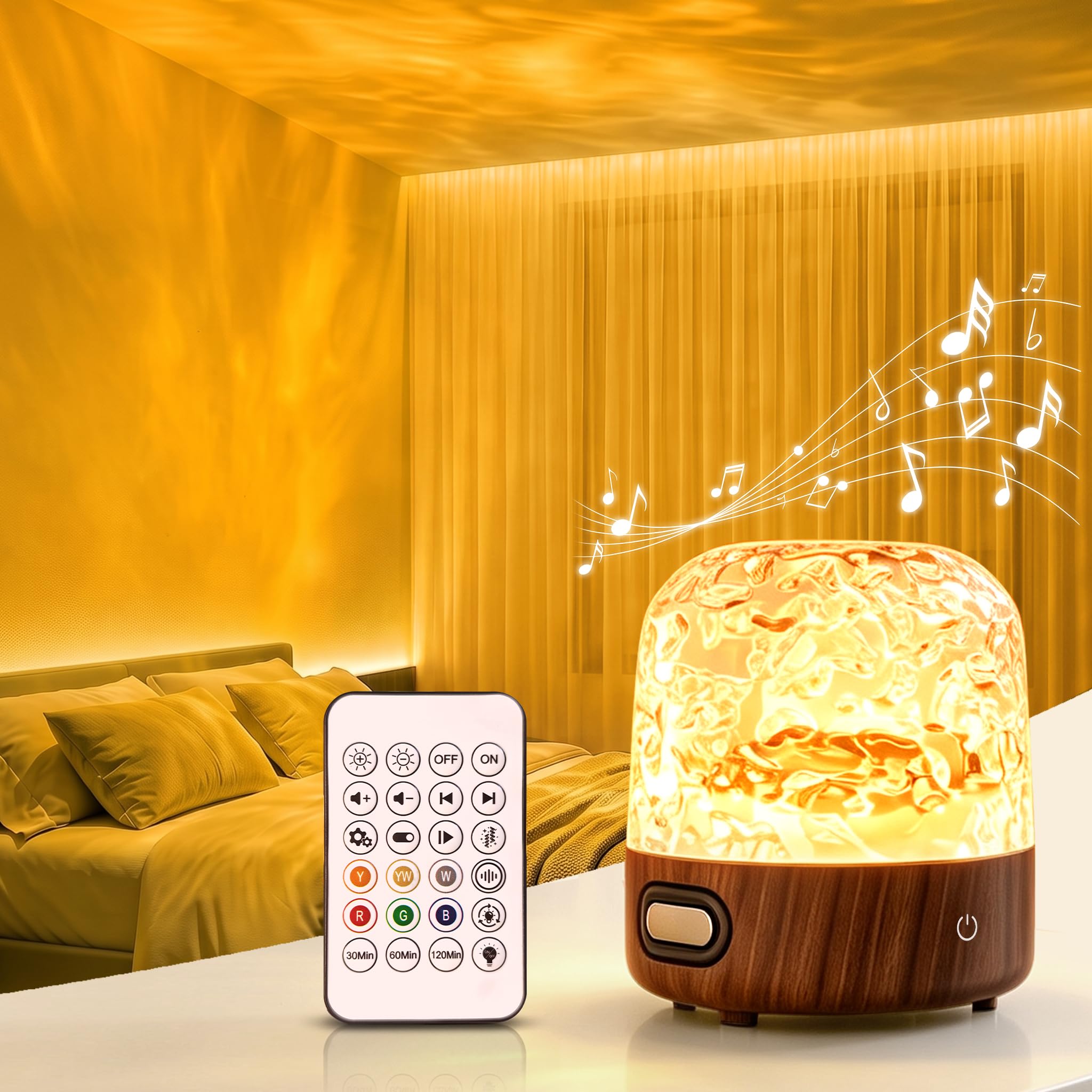 UPXNBOR Proiettore Cielo Stellato Luce Notturna con Altoparlante Bluetooth | Luce Notturna Bambini e Adulti, Lampada da Tavolo Senza Fili, 16 Colori, 2 Paralumi, Touch/Telecomando…