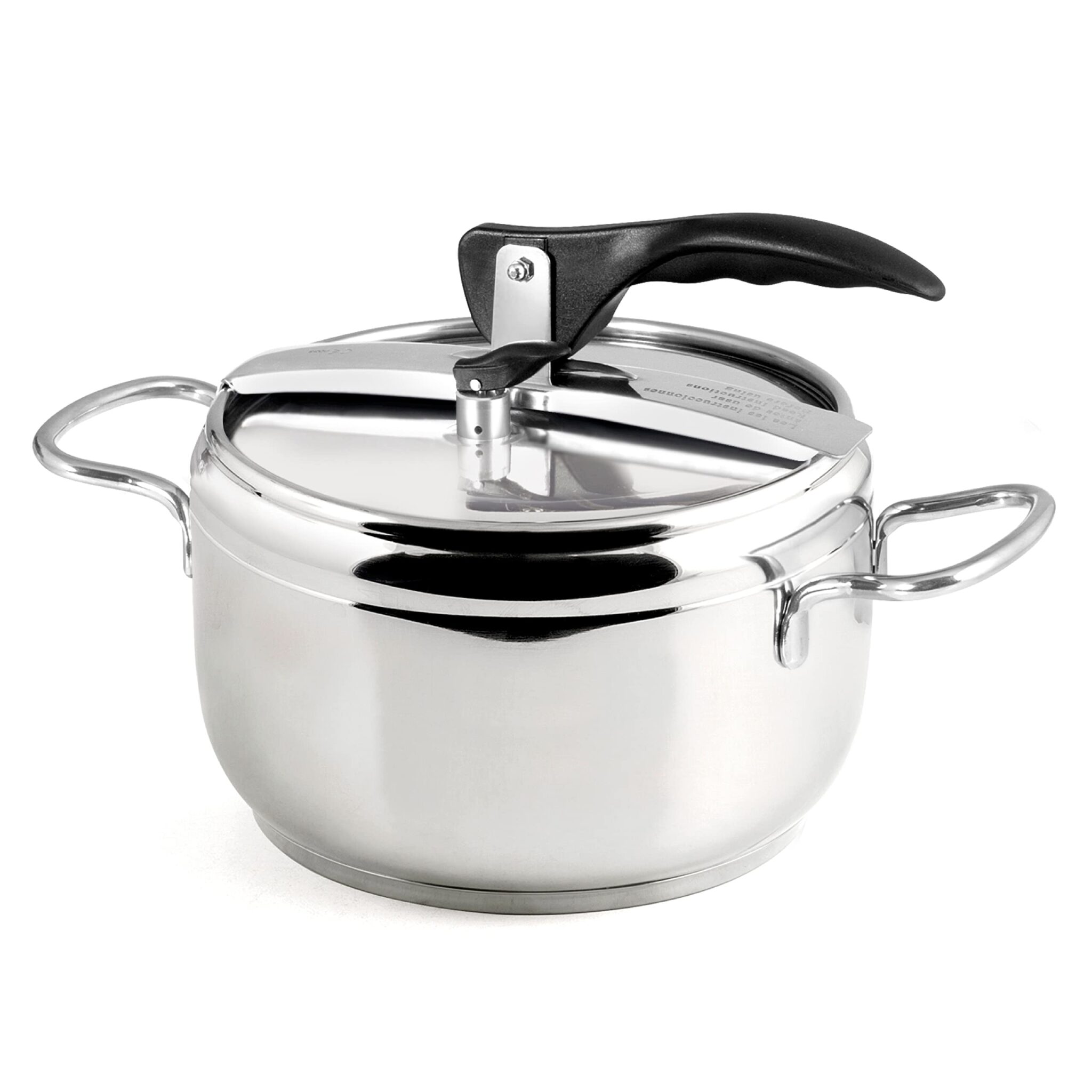INOXPRAN - Pentola a Pressione, Acciaio Inox, Capienza 5 L, Triplo Fonto Adatto a Tutti i Piani di Cottura compreso l'Induzione, Cucina Rapida e Risparmio d'Energia, Lavabile in L…