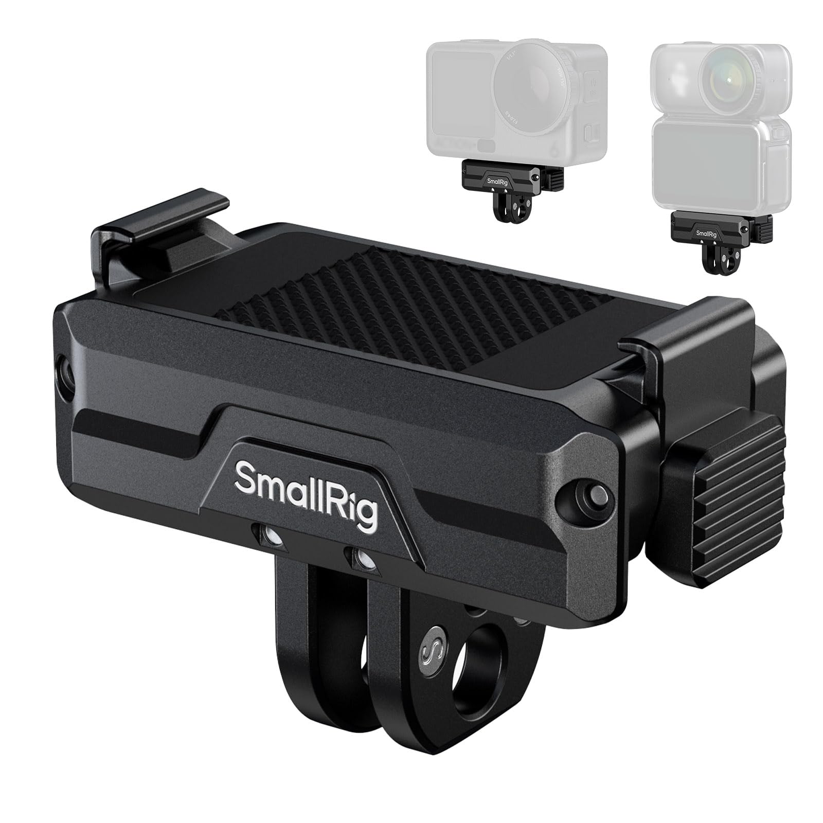SMALLRIG Supporto adattatore magnetico doppio per dji Osmo Action 6/Nano, montaggio pieghevole a sgancio rapido bidirezionale con montaggio a 2 pin e filettatura 1/4"-20-5890