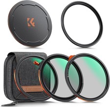 K&F CONCEPT Kit filtro magnetico CPL & ND2-32 & filtro 1/4 nebbia nero 67/77/82 mm