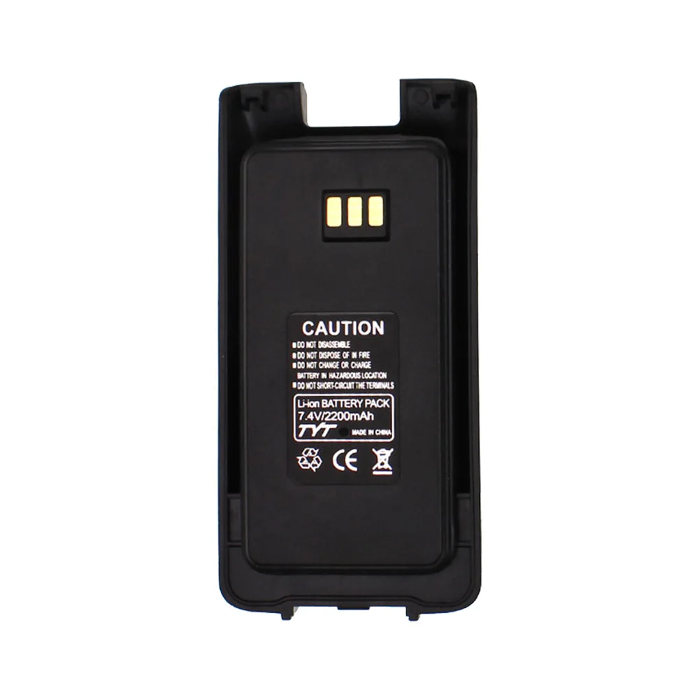 Batteria agli ioni di litio originale al 100% da 7,4 V 2200 mAh per radio DMR TYT MD-UV390 Walkie Talkie MD-390