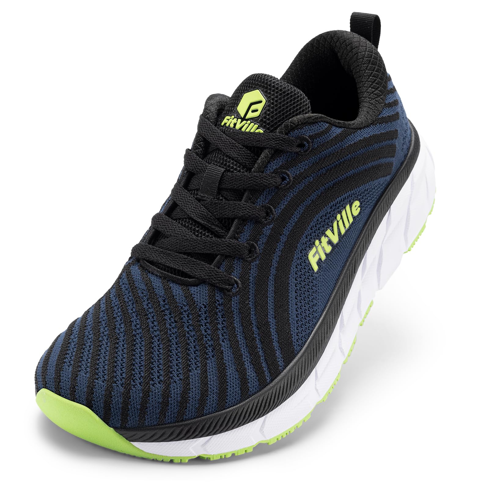 FitVille Scarpe Running Uomo Pianta Larga Sneaker Leggere Scarpe da Ginnastica da Corsa Traspiranti Jogging Scarpe Passeggio Larghe