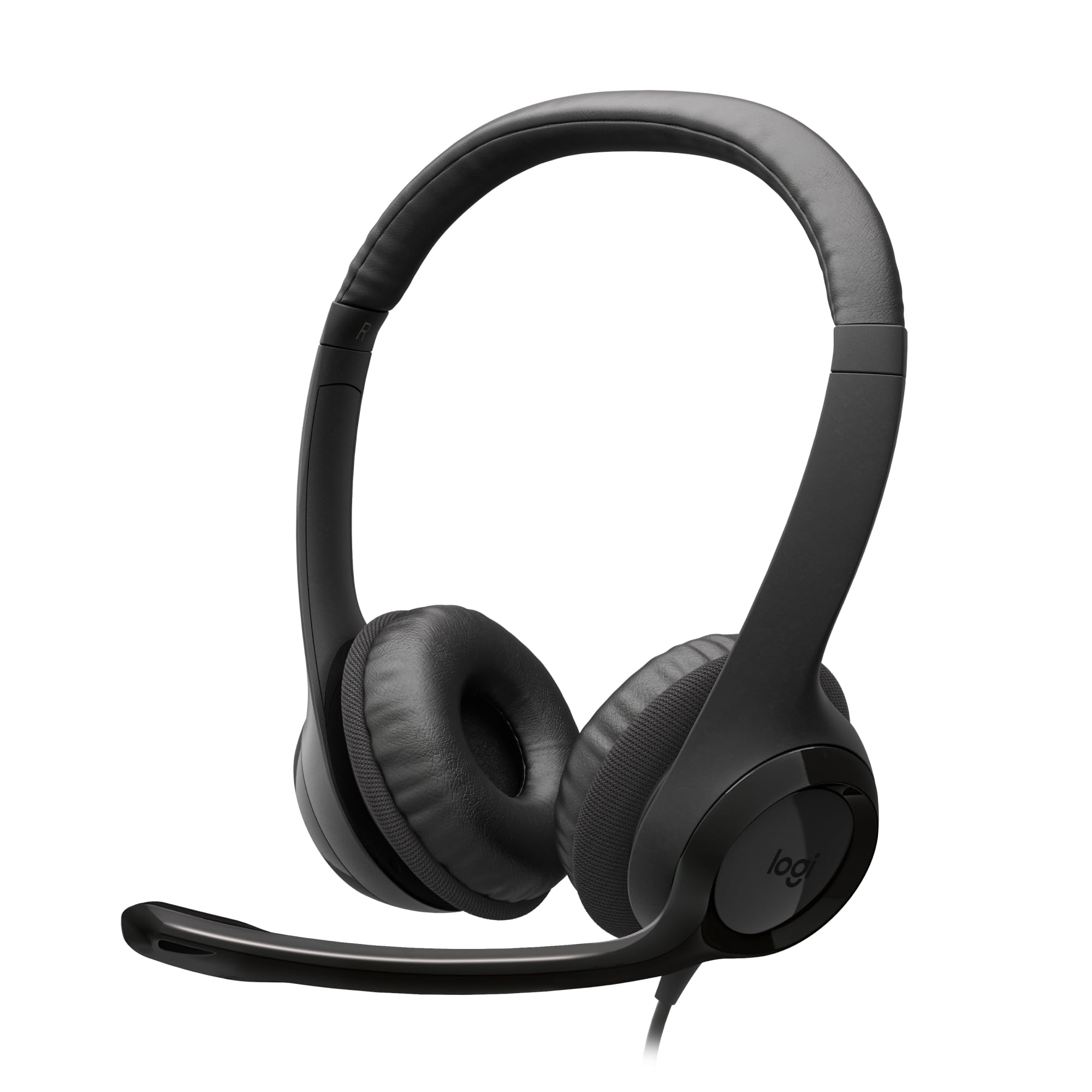 Logitech H390, cuffia con microfono e cavo per PC/laptop | Cuffie stereo con cancellazione del rumore, controlli sul cavo, Works With Chromebook - Nero