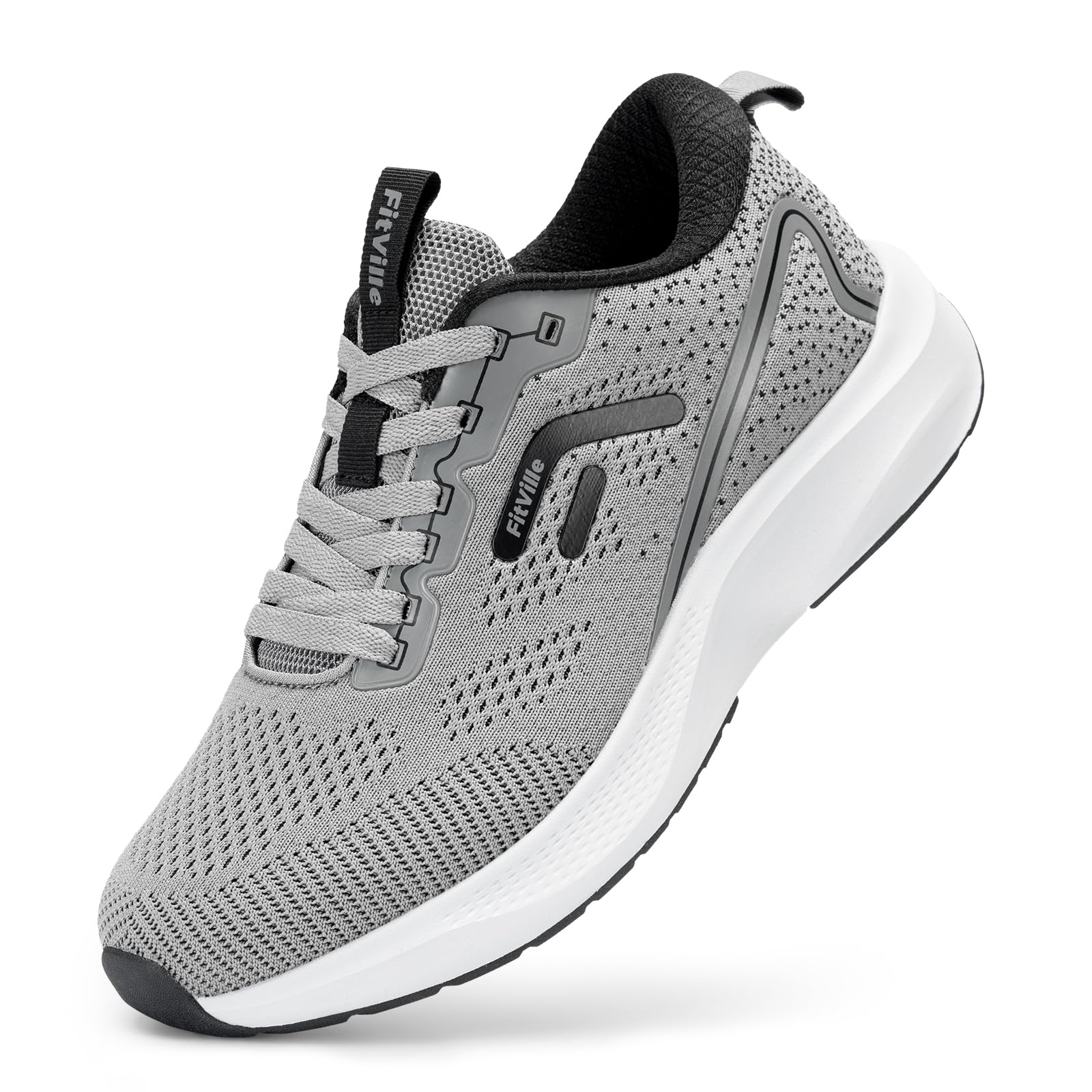 FitVille Scarpe Running Uomo Pianta Larga Comodo Sneakers Ginnastica Traspirante Leggere Scarpe da Corsa su Strada