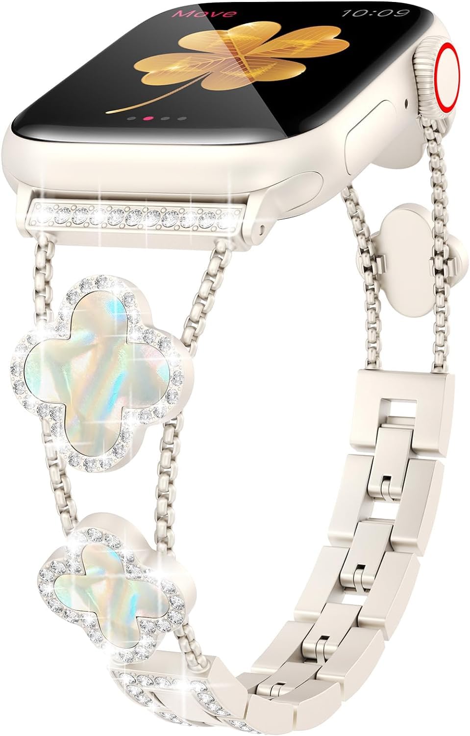 Braccialetto Bling Compatibile con Apple Watch, Cinturino Gioiello con Strass Scintillanti per iWatch 38/40/41/42/44/45/46 mm, Compatibile con SE e Serie 1-11