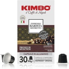 240 Capsule Alluminio Compatibili Nespresso Caffe Kimbo Barista Ristretto