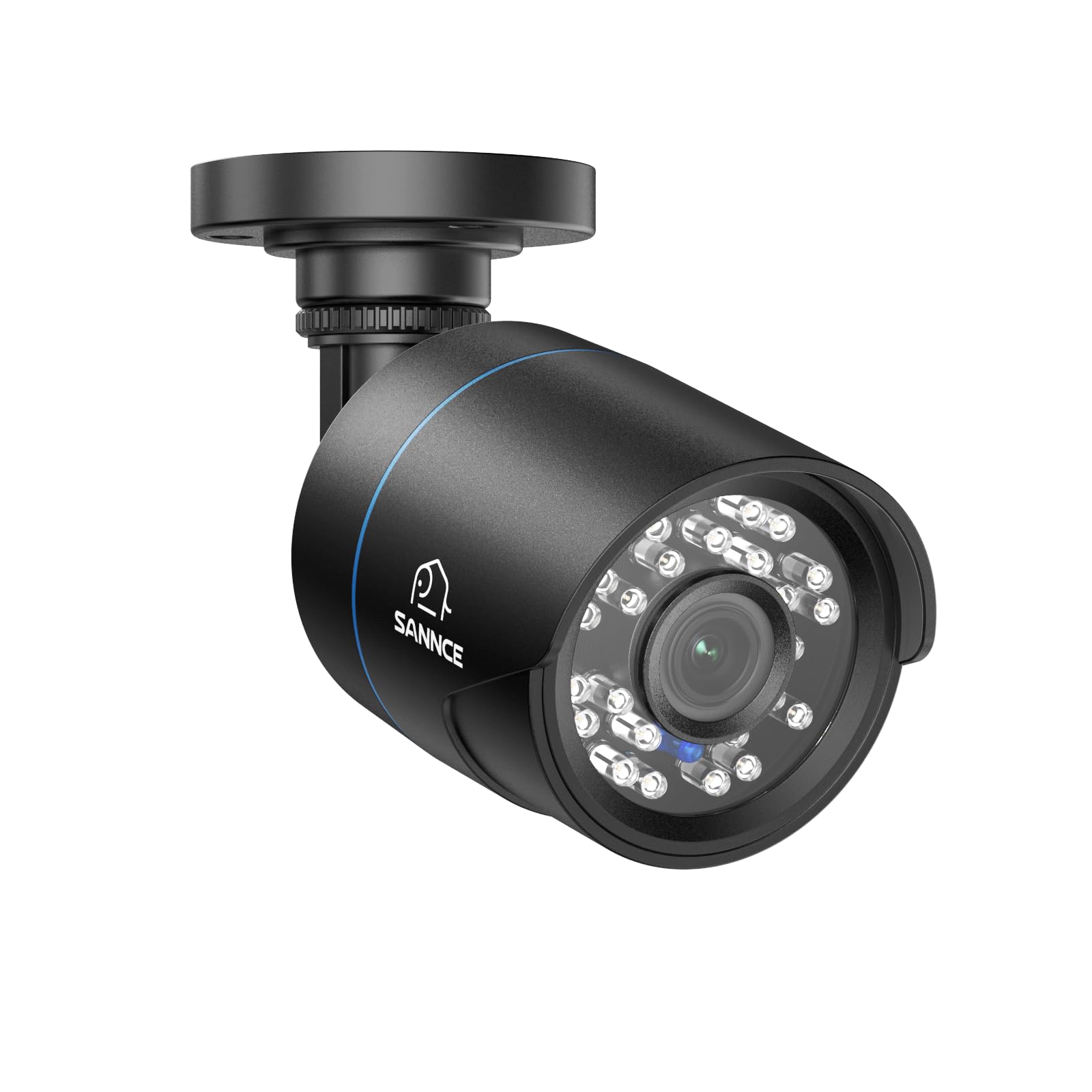 SANNCE 1080P 4-in-1 Telecamera di Sicurezza IP66 CCTV AHD/TVI/CVI/CVBS Analogica Resistente Telecamera di Sorveglianza Bullet Nero 2MP per Interni/Esterni Visione Notturna da 30m