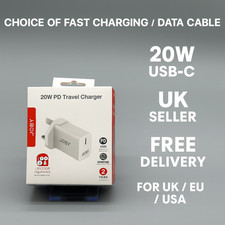 Joby 20 W USB-C Caricatore Rapido + Opzione Cavo Multitensione Pronto da Viaggio UK/EU/USA
