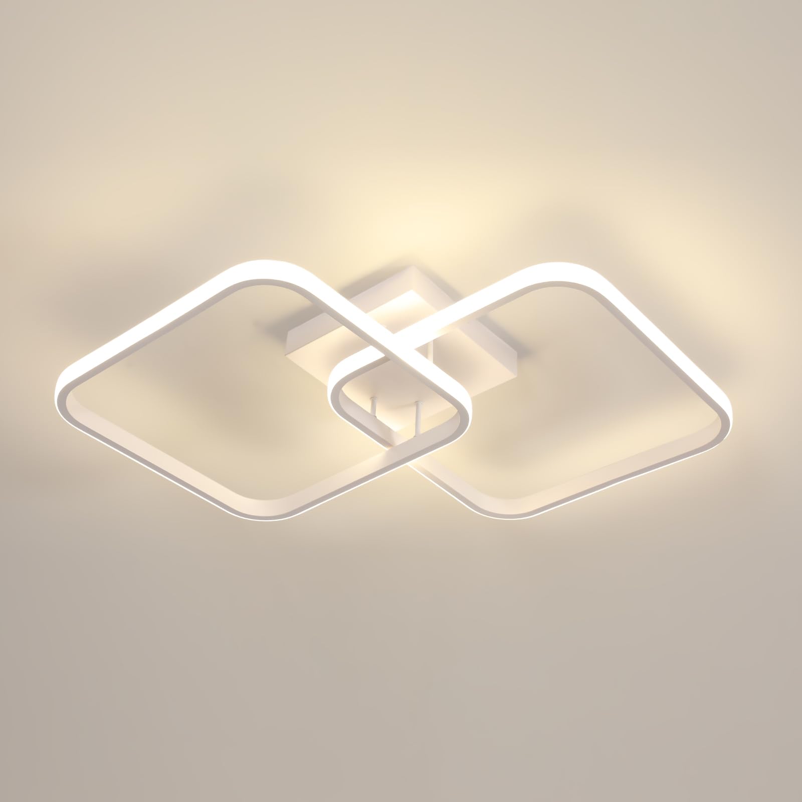 Toolight Plafoniera Moderna 42W 4500K Bianco 64cm Quadrata Soggiorno Cucina | Lampada da Soffitto 4725LM, Alluminio, Luce Naturale, per Camera Letto e Corridoio, Design Contempora…