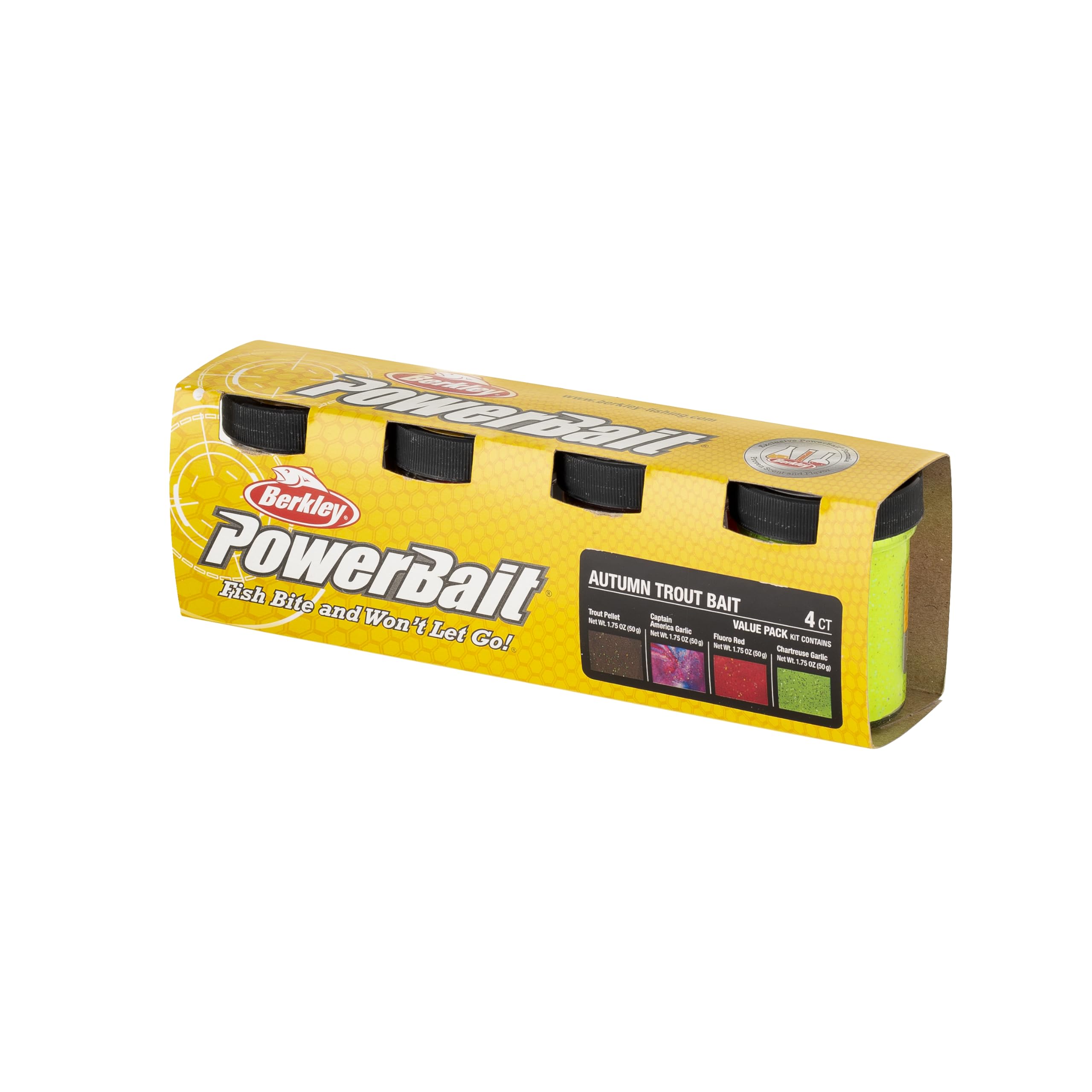 Berkley PowerBait Trout Dough Season Pack, 4 colori e sapori per la pesca alla trota tutto l'anno, esche profumate e modellabili per laghi, fiumi e torrenti, tutti i livelli di ab…