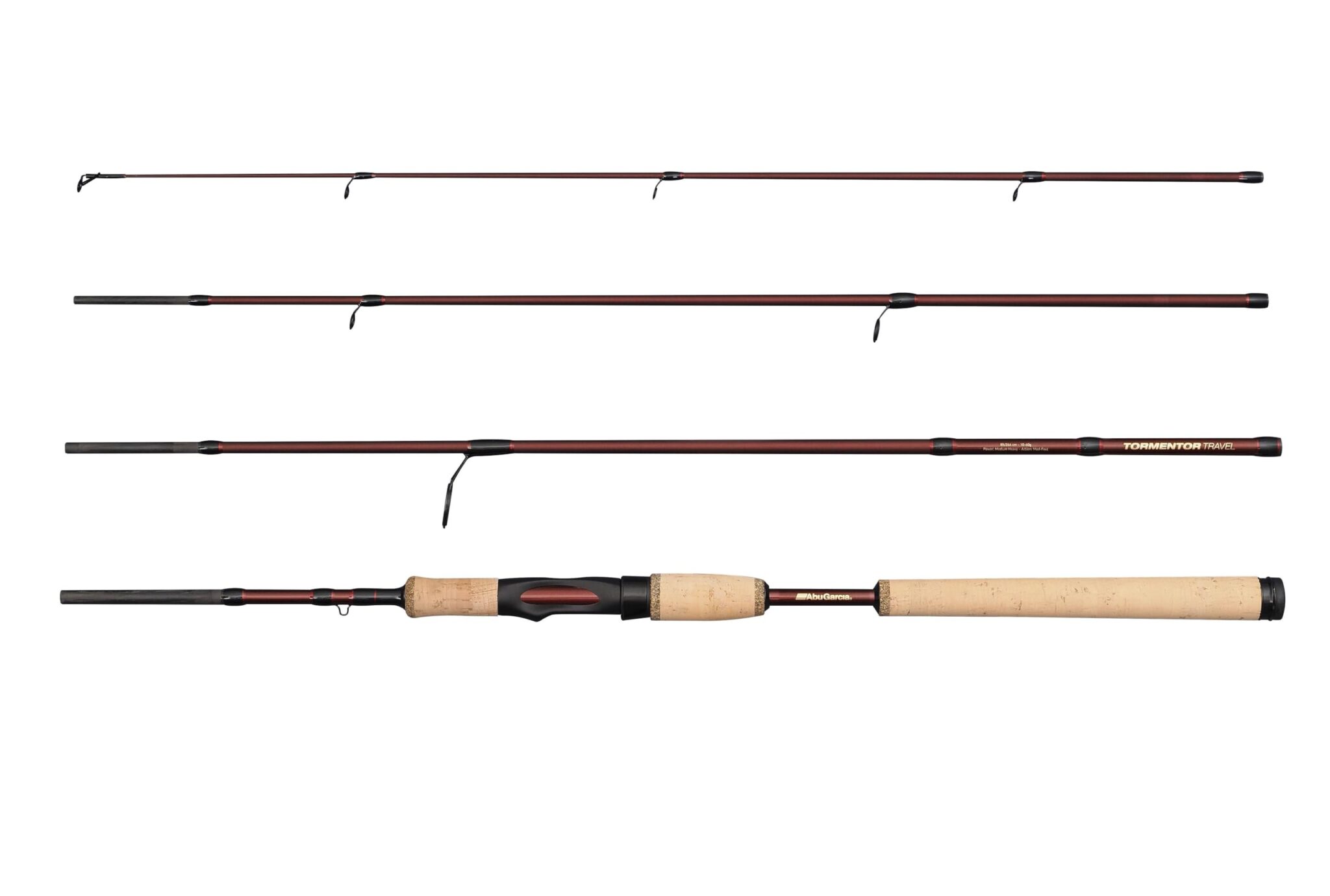 Abu Garcia Tormentor2 Canna da spinning da viaggio, canna da pesca leggera con vaschetta in carbonio 24T, pesci predatori d'acqua dolce e salata - disponible en tailles