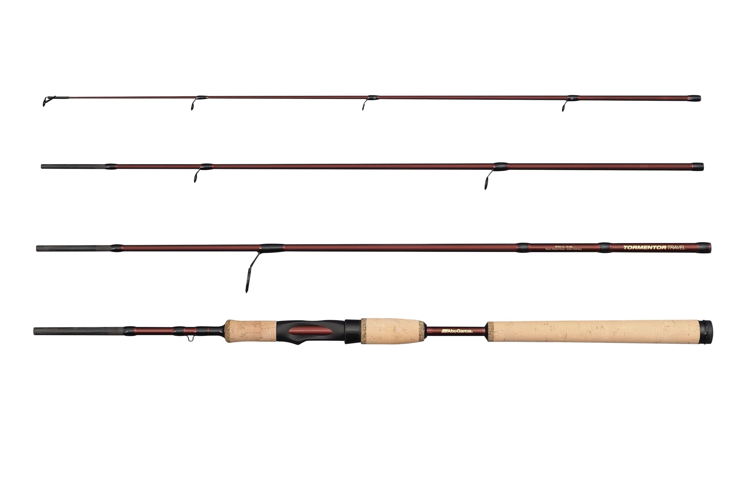 Abu Garcia Tormentor2 Canna da spinning da viaggio, canna da pesca leggera con vaschetta in carbonio 24T, pesci predatori d'acqua dolce e salata - disponible en tailles