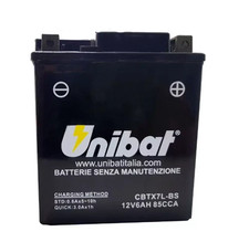 BATTERIA DA MOTO PER HONDA SH150 UNIBAT CBTX7L-BS 12VOLT 6AMPERE