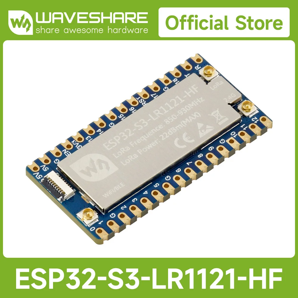 Scheda di sviluppo Waveshare ESP32-S3 LoRa, integra il chip RF di terza generazione LR1121, supporta la comunicazione wireless LoRa Sub-GHz/2.4GHz