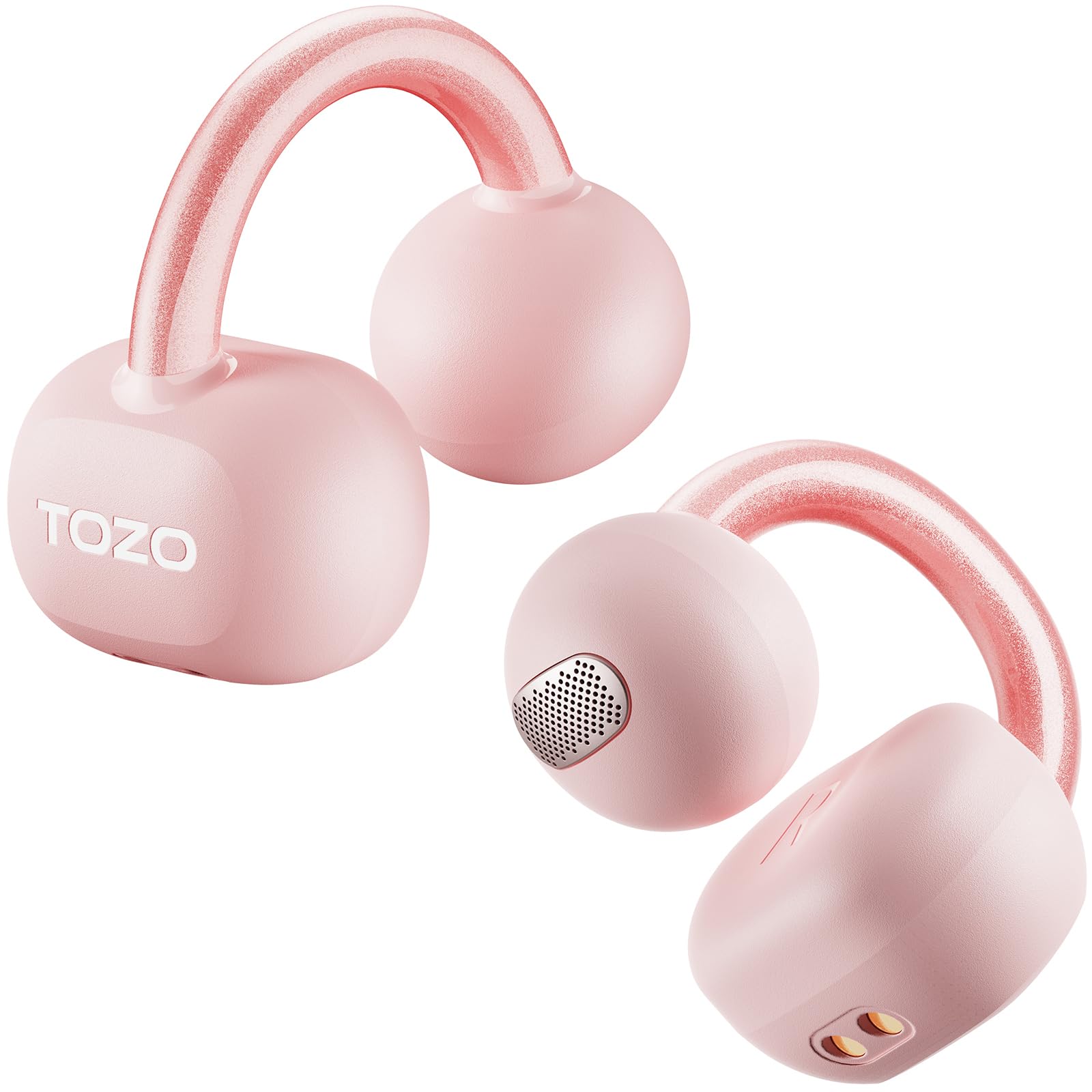 TOZO OpenEarRing Cuffie Bluetooth, 5.1g Ultraleggero e Comfort, LED Schermo | Cancellazione del Rumore delle Chiamate IA, ORIGX Acustica, EQs Regolazione, 40 Ore USB Tipo C,Ideale…