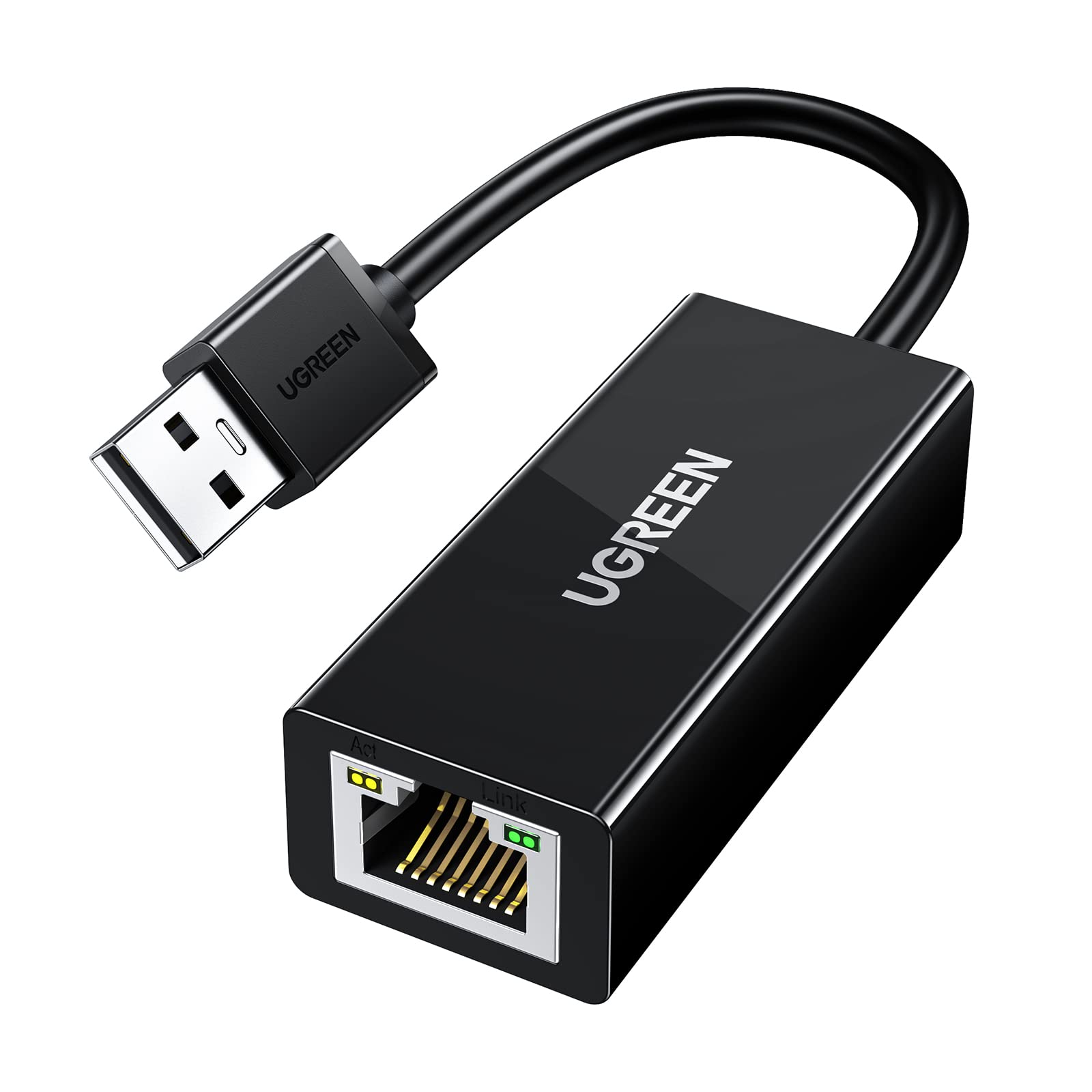 UGREEN Adattatore USB a Ethernet RJ45 Convertitore di Rete LAN 100Mbps | per Console Switch, XiaoMi Mi Box S/3, Macbook Pro/Air, Chromecast (Nero)