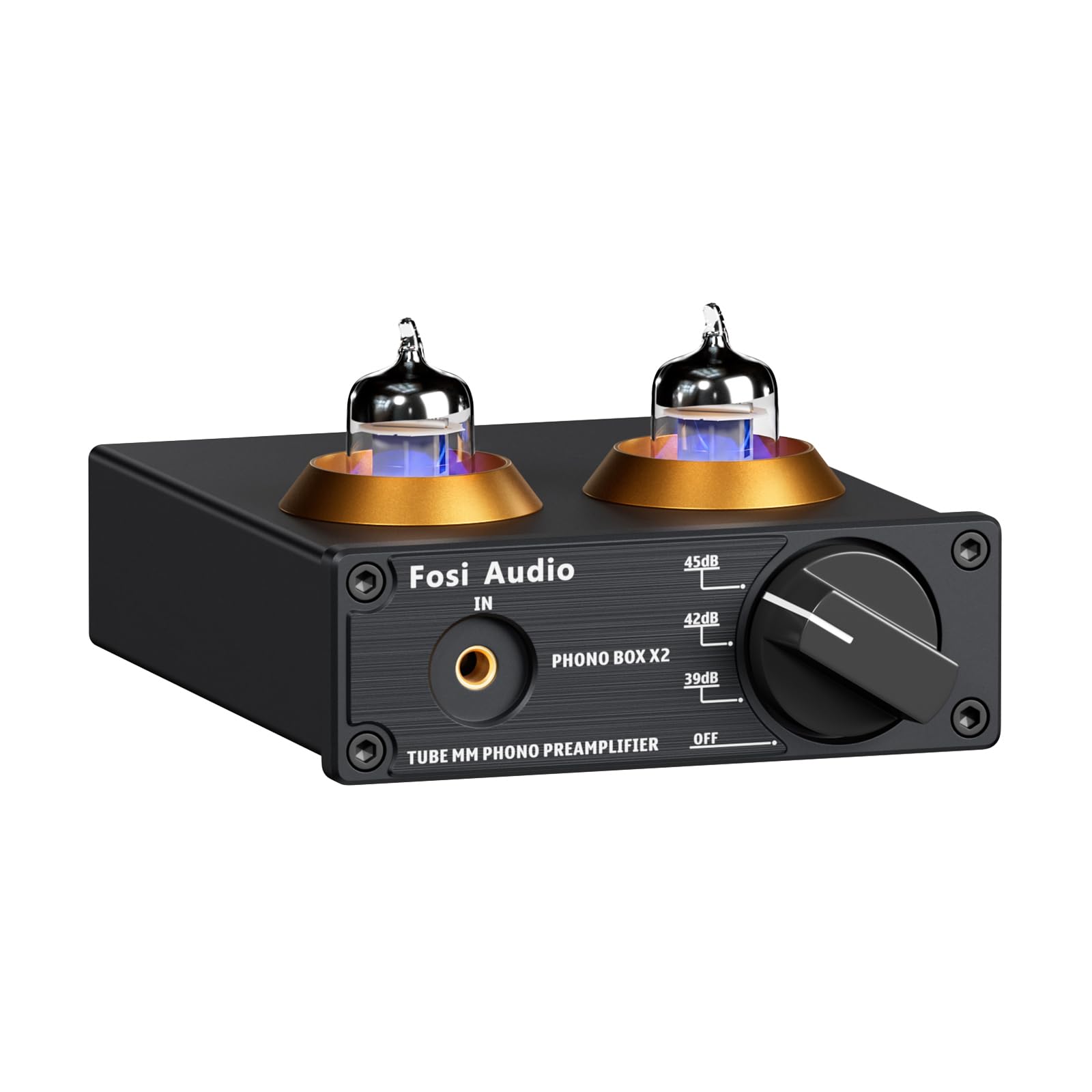 Fosi Audio BOX X2 Preamplificatore Phono, Amplificatore per Giradischi MM, Tre Modalità di Guadagno Commutabili, Valvolare Tubo Vuoto Sostituibile, Preamplificatore Hifi con RCA/A…