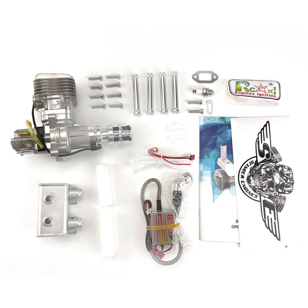 Motore a Benzina RCGF Stinger 35CC RE, Scarico Posteriore, Due Tempi, Monocilindrico, Alimentazione Naturale