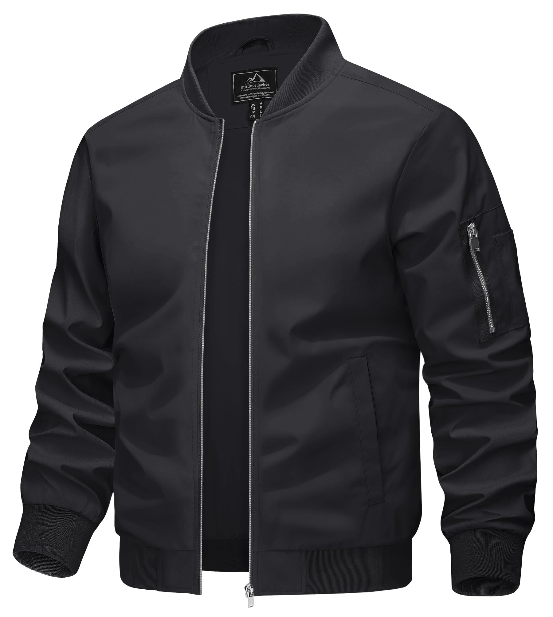 KEFITEVD Giacca a vento da uomo, leggera, casual, stile militare, con tasche multiple