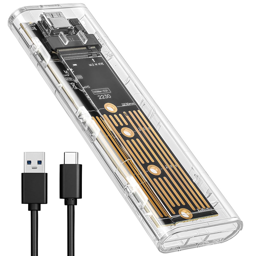 AXFEE Case SSD NVME, USB 3.1 Gen 2 10Gbps UASP per NVMe PCIe M-Key/M+B Key | 10Gbps Adattatore USB, Enclosure Lettore M2 per SSD Size 2230/2242 / 2260 / 2280, con UASP Adattatore…