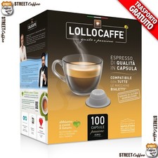100 Cialde Capsule Caffè Lollo Miscela Nera Nero compatibili Bialetti gratis