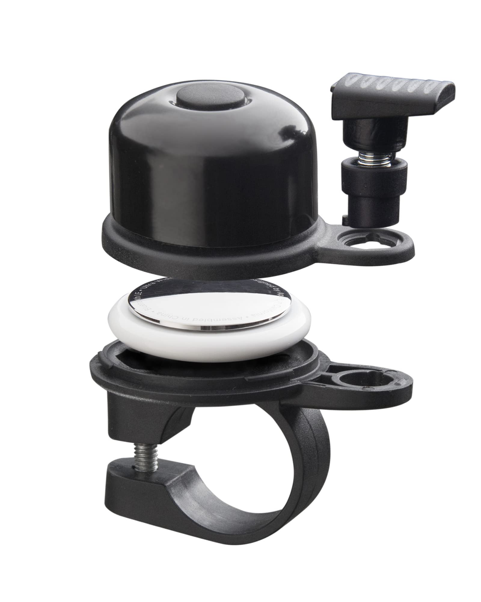 AirBell Campanello da bicicletta per Apple AirTag antifurto Supporto nascosto nel campanello – Campanello funziona, adatto alla StVO – attrezzi inclusi