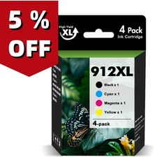 4 cartucce 912 XL per HP OfficeJet Pro 8012 8012e 8022 8022e 8010 8014e 8025e