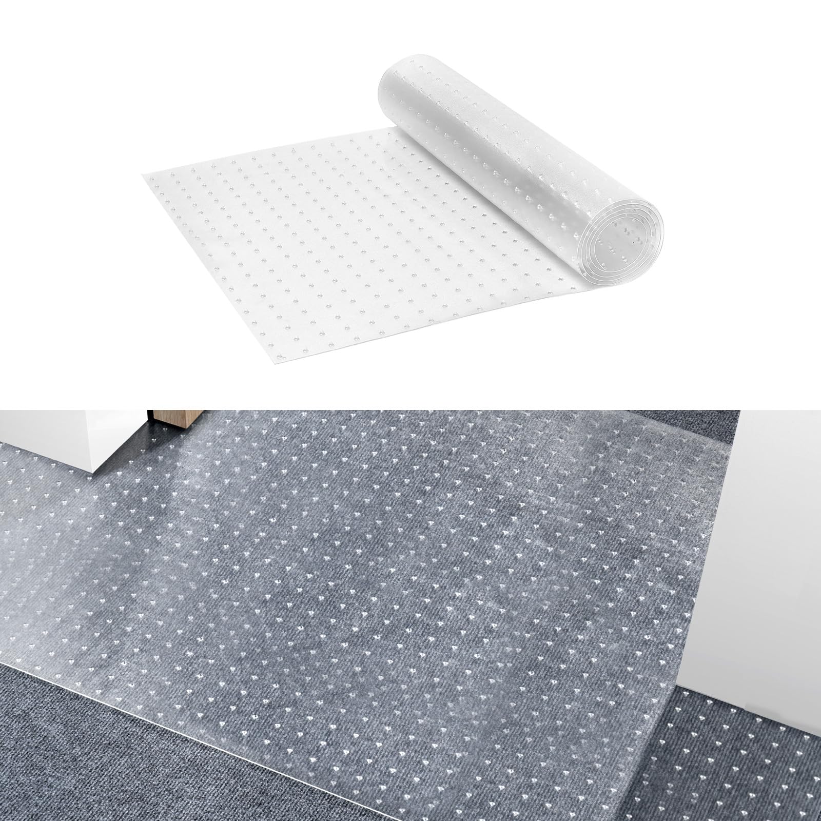VEVOR Tappetino Protettivo per Animali Domestici, 61 x 183 cm PVC Antigraffio Tappeto Porta per Animali, Tappetino Antiscivolo Antigraffio, Tappo Antigraffio per Tappeti in plasti…