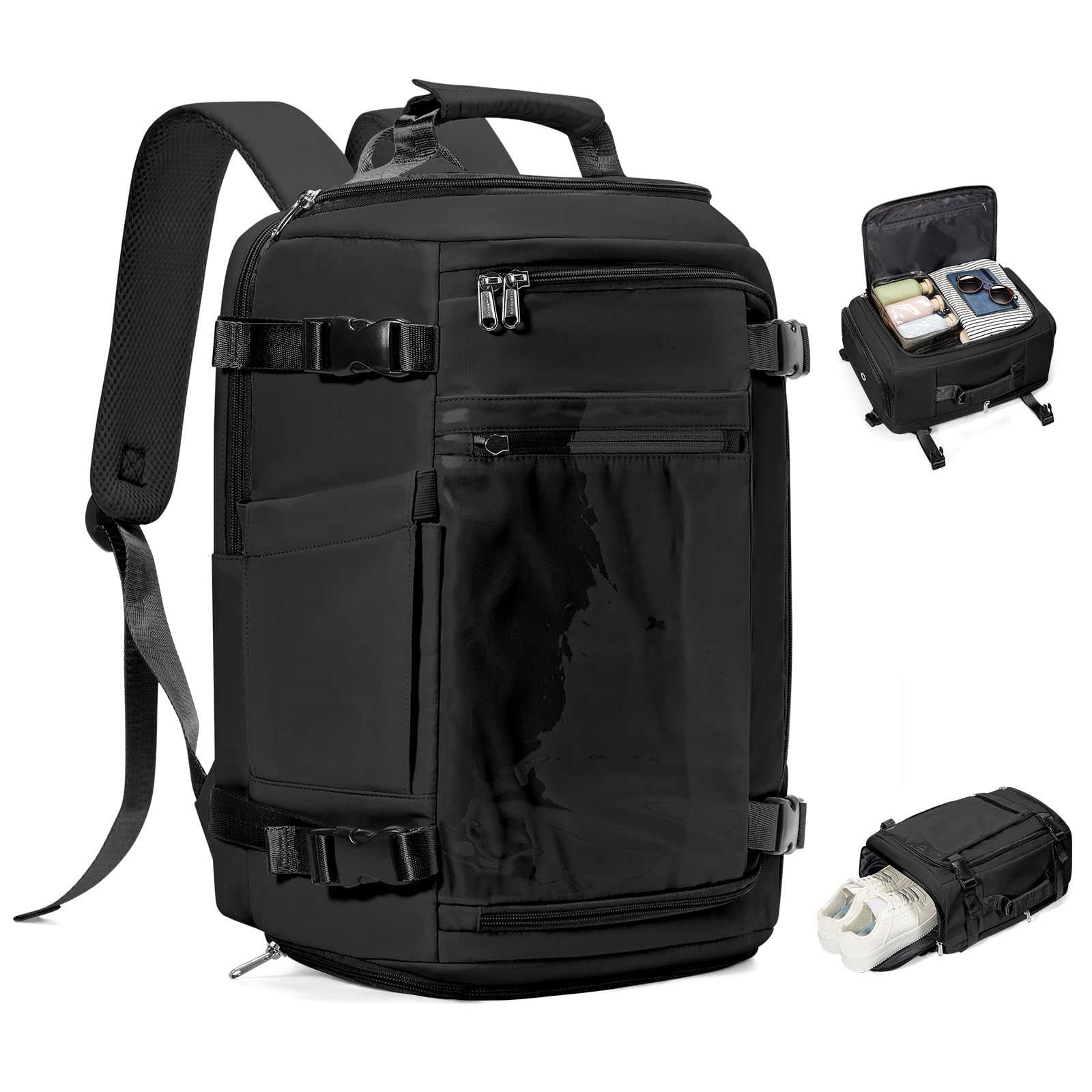 BJLFS Borse da Cabina per Ryanair 40×30×20 Zaino da Viaggio Aereo Donna | Bagaglio a Mano con Tasca Antifurto Bagaglio a Mano Wizzair 40x30x20 Zaino Laptop 16 Pollici con Scompart…