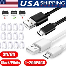 Cavo di ricarica rapida micro USB da 3/6 piedi per caricabatterie telefono Android Samsung LOTTO