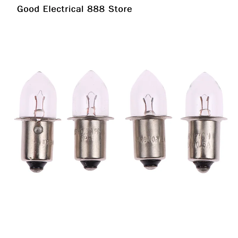 【GE】1 Pezzo Lampadina Base P13.5S Stile Classico per Torcia 2.4V 3.6V 4.8V 6V 7.2V 0.4A 0.5A 0.75A Lampadine di Ricambio per Torce e Lampade da Lavoro