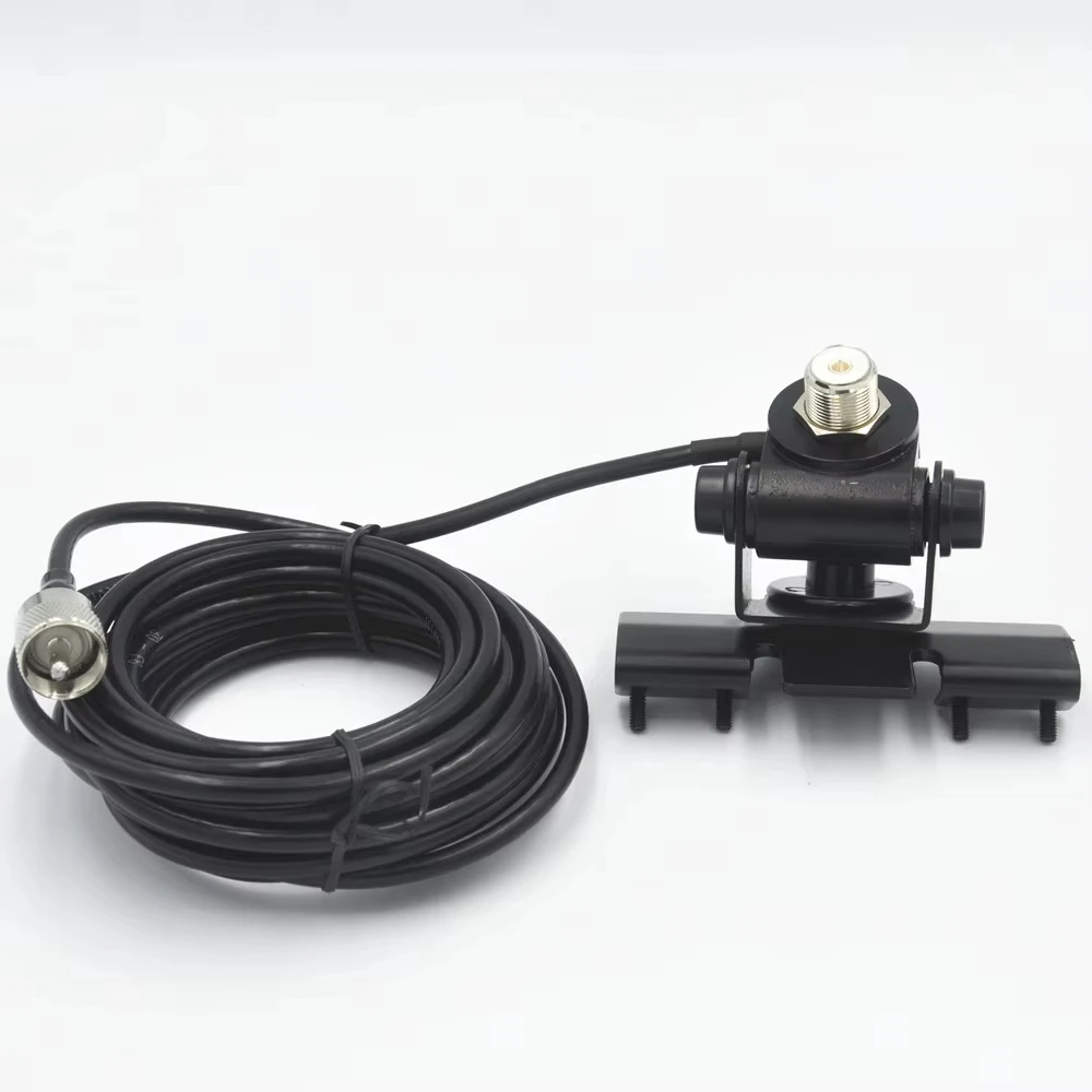 Clip per antenna auto RB-400 con cavo coassiale prolungabile da 5 metri per radio mobile MD-9600 KT-8900