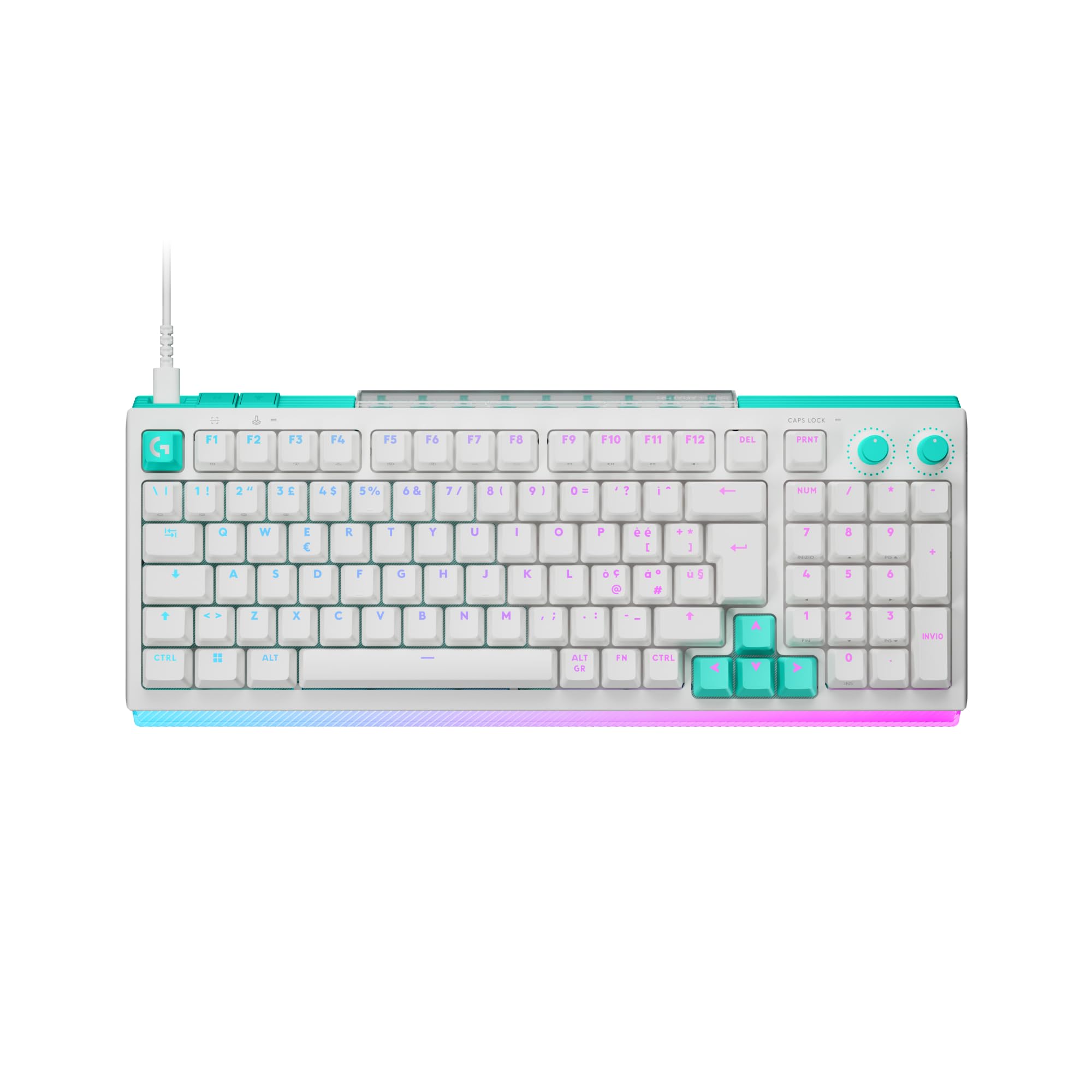 Logitech G G512 X 98 DUAL SWAP - Tastiera gaming meccanica/analogica TMR | Hot-swappable, aggiornamento 8K, azionamento personalizzato, LIGHTSYNC RGB, cavo, PC, Mac, US INT'L QWER…