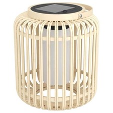 Lampada da tavolo Eglo LED solare a batteria lanterna Marliano legno acero IP44 3,3W 4000K USB